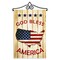 G128 Combo Pack Garden Flag Hanger 14IN & Garden Flag God Bless America USA Flag Map 12x18IN Printed 150D Polyester